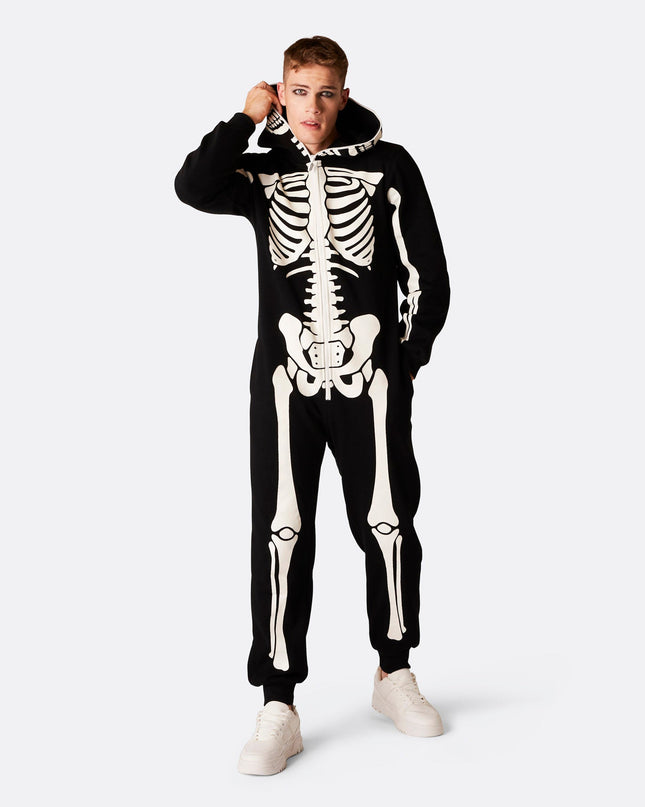 Men's Skeleton Halloween Onesie