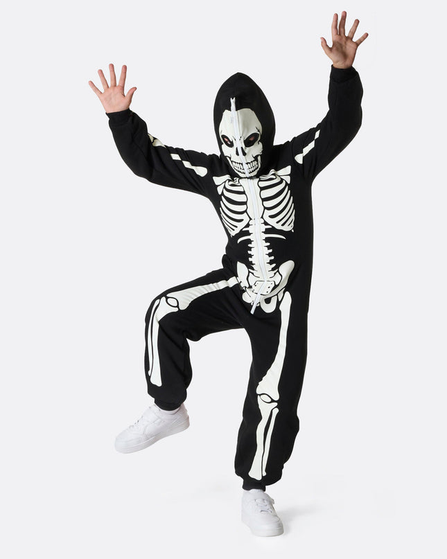 Kids' Skeleton Halloween Onesie for Spooky Fun