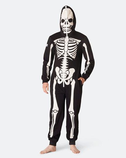 Men's Skeleton Halloween Onesie