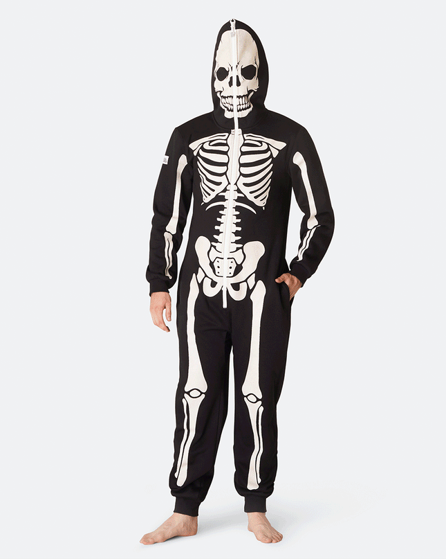 Men's Skeleton Halloween Onesie