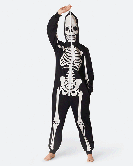 Women's Skeleton Halloween Onesie - Spooky Fun for Everyone