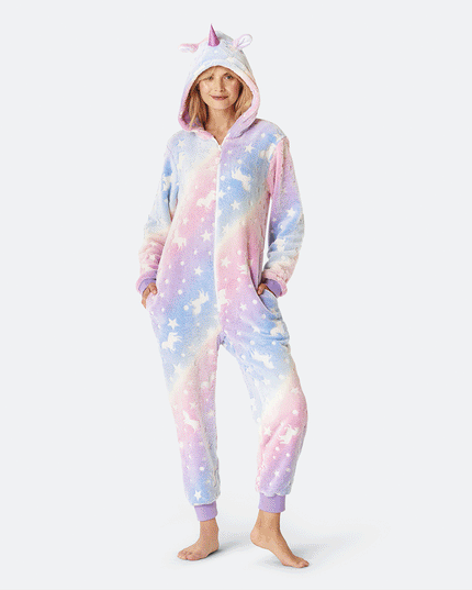 Women's Glow-in-the-Dark Unicorn Onesie