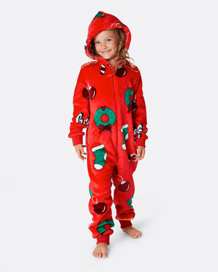 Kids' Red Hohoho Christmas Bodysuit