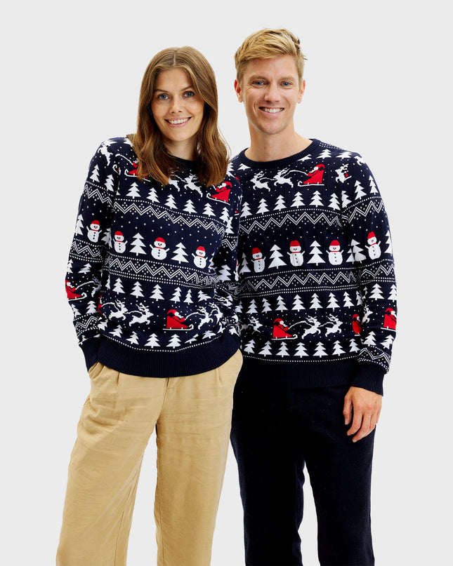 Stylish Navy Christmas Sweater for Men