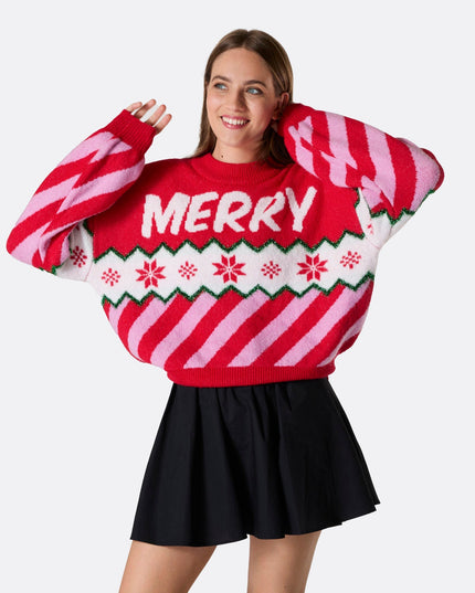 Women's Merry Xmas Oversized Christmas Sweater