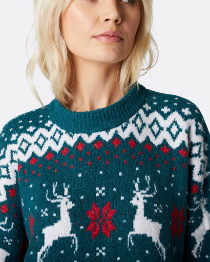 Women's Green Oversized Christmas Dress for Comfort