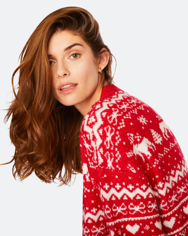 Women's Red Oversized Christmas Dress for Festive Flair