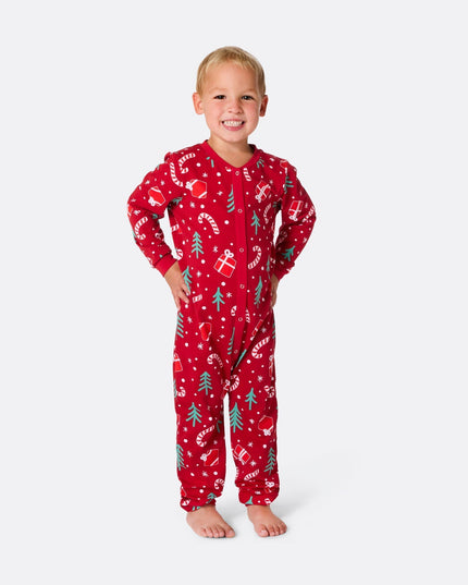 Red Christmas Pattern Christmas Pyjamas Family