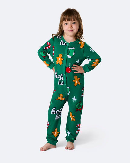 Kids' Green Hohoho Christmas Pajamas