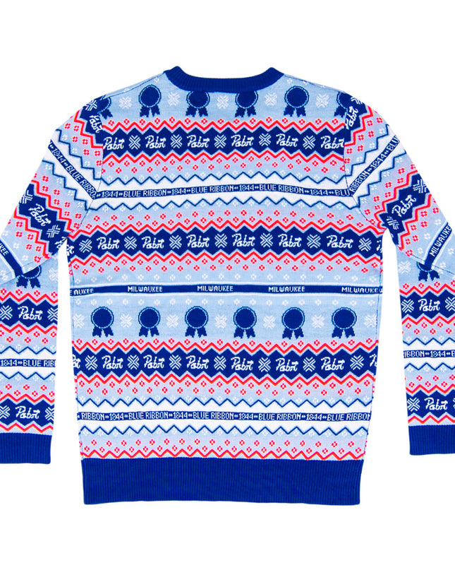 Pabst Fair Isle Beer Holiday Ugly Christmas Sweater
