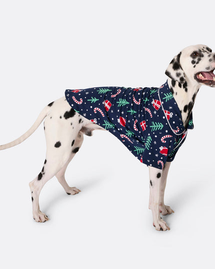 Dogs' Blue Christmas Pattern Christmas Pyjamas