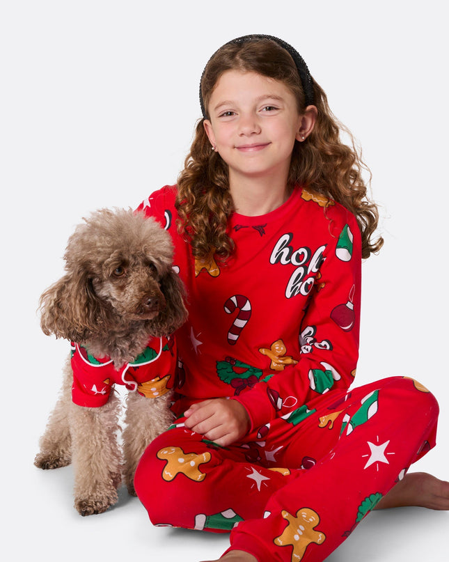 Red Hohoho Christmas Pajamas for Dogs
