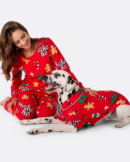 Red Hohoho Christmas Pajamas for Dogs