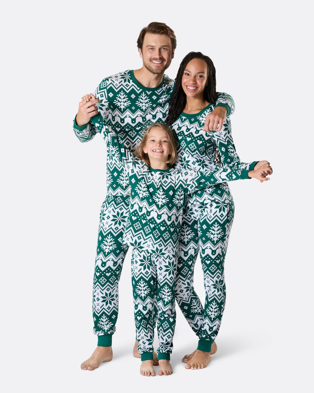 Kids' Green Christmas Knit Christmas Pyjamas