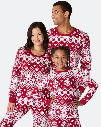 Red Christmas Knit Christmas Pyjamas Family