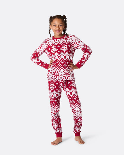 Kids' Red Christmas Knit Christmas Pyjamas