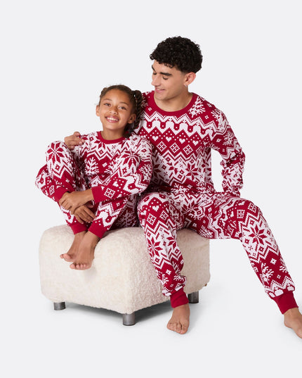 Red Knit Christmas Family Pyjamas