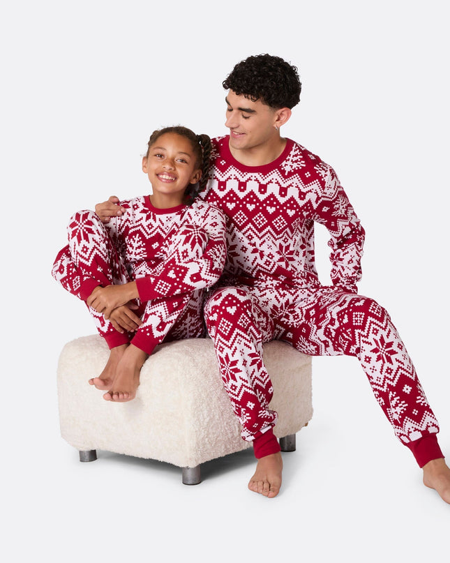 Red Christmas Knit Christmas Pyjamas Family