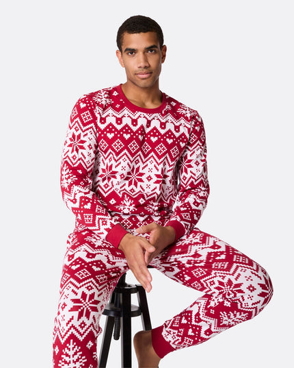 Men's Red Christmas Knit Christmas Pyjamas
