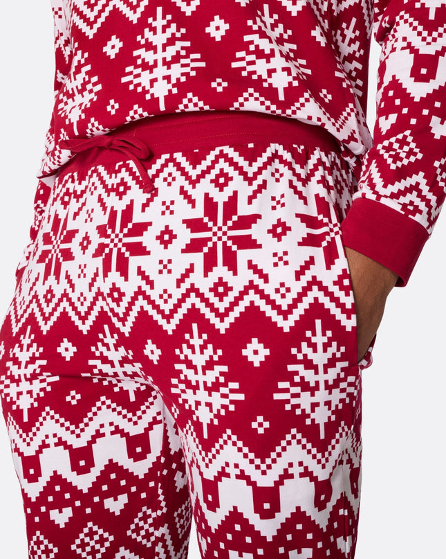Women's Red Knit Christmas Pajamas
