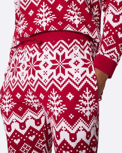 Women's Red Christmas Knit Christmas Pyjamas