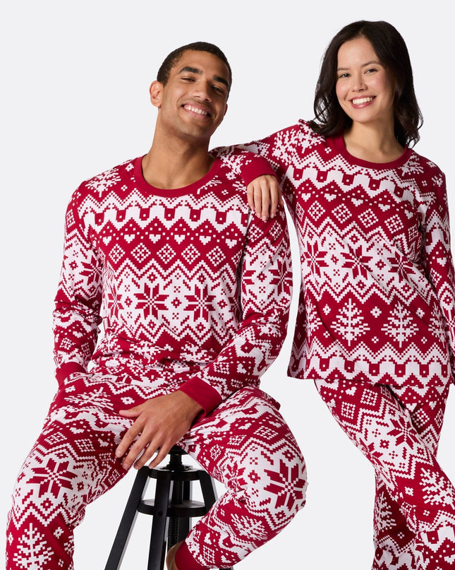 Red Christmas Knit Christmas Pyjamas Family