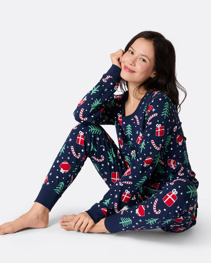 Blue Christmas Pattern Family Pyjamas