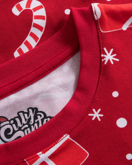 Kids' Red Christmas Pattern Pajamas