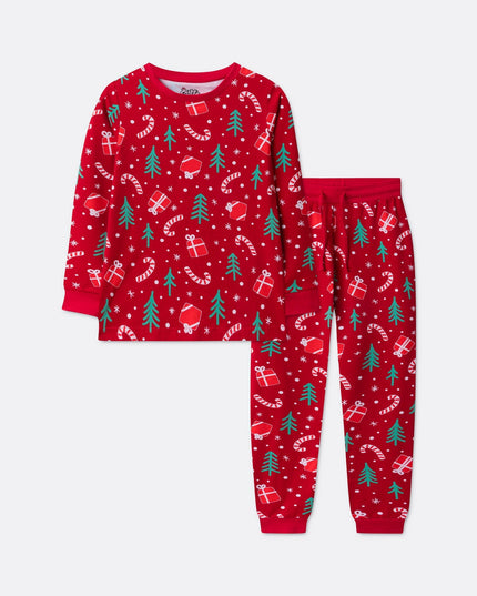 Kids' Red Christmas Pattern Christmas Pyjamas