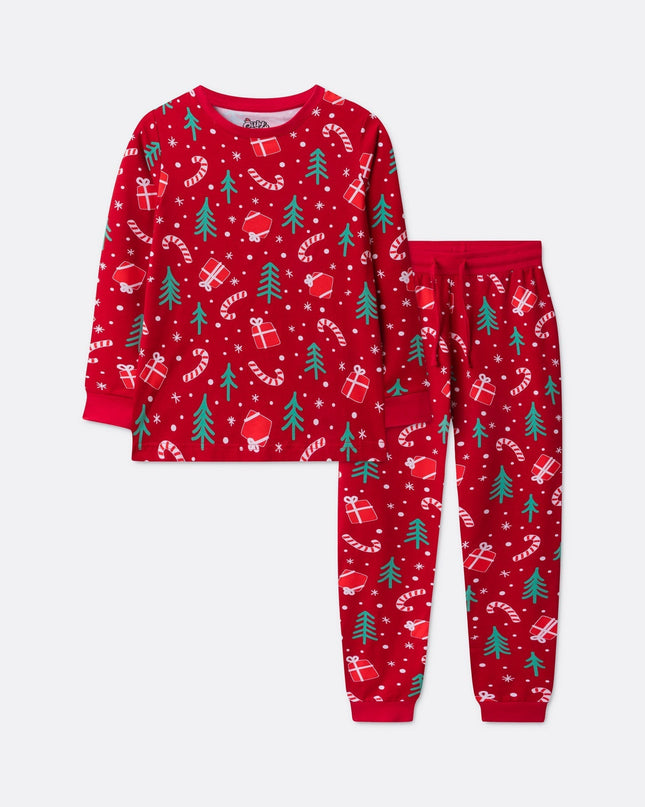 Red Christmas Pattern Family Pyjamas