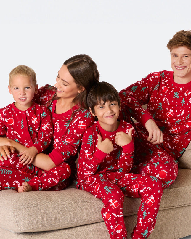 Women's Red Christmas Pattern Christmas Pyjamas