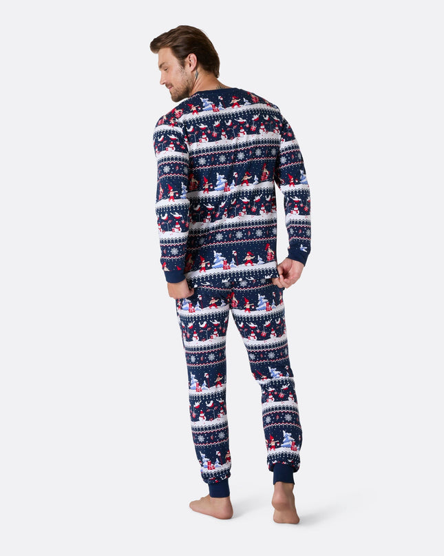 Men's Christmas Scenery Pyjamas for Holiday Comfort