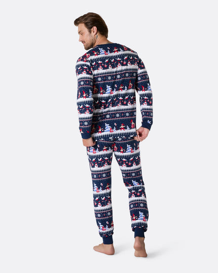 Men's Christmas Scenery Pyjamas for Holiday Comfort
