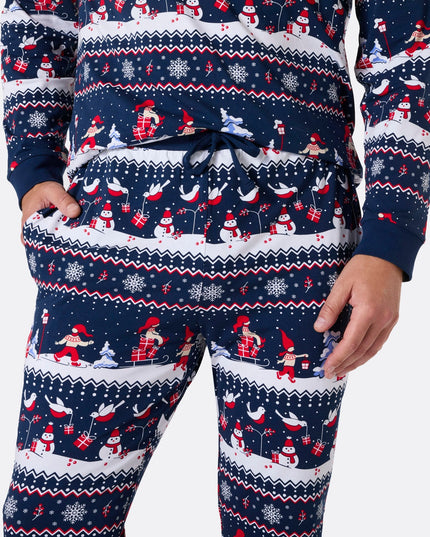 Men's Christmas Scenery Pyjamas for Holiday Comfort