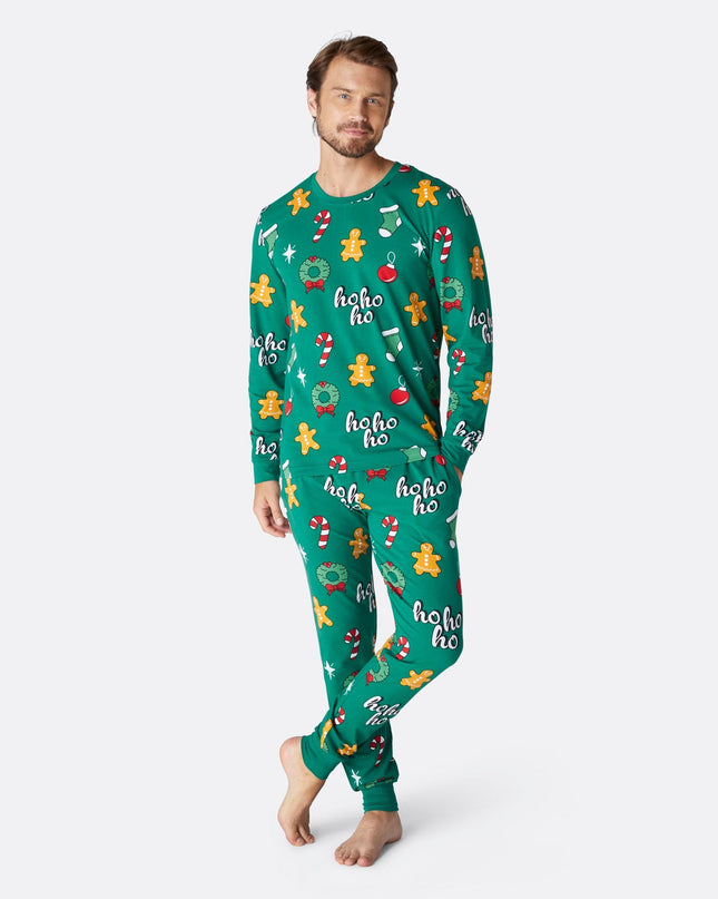 Men's Green Hohoho Christmas Pyjamas