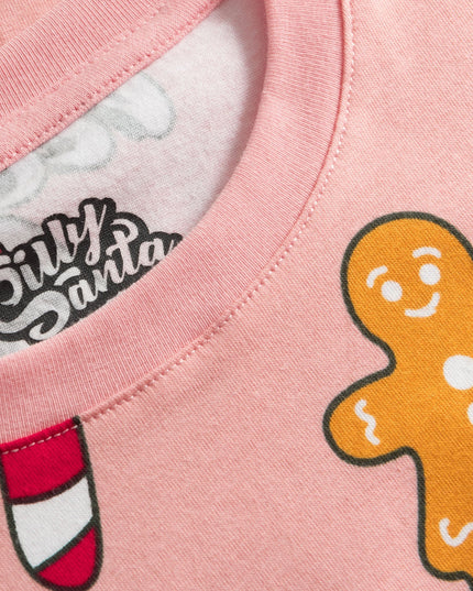 Kids' Pink Hohoho Christmas Pyjamas