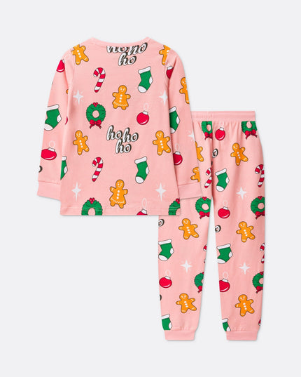 Kids' Pink Hohoho Christmas Pyjamas