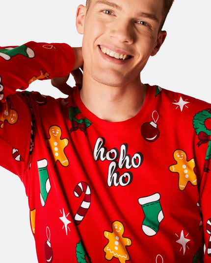 Men's Red Hohoho Christmas Pyjamas