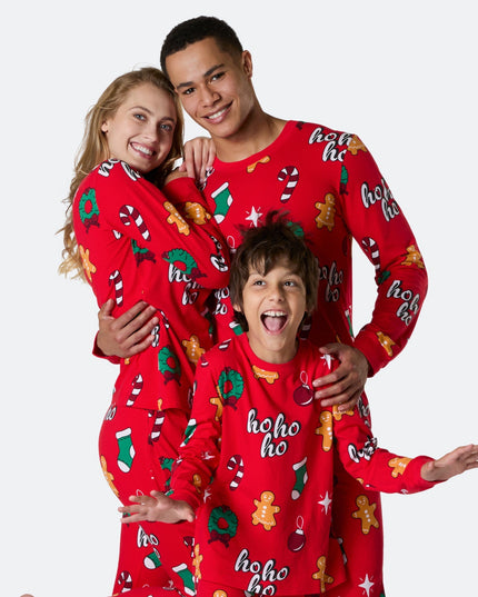 Red Hohoho Christmas Pyjamas Family