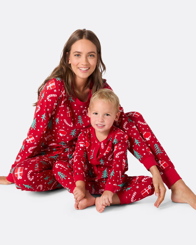 Red Christmas Pattern Family Pyjamas