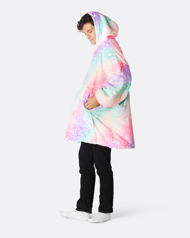 HappyHoodie Pink Rainbow for Adults - Vibrant Style