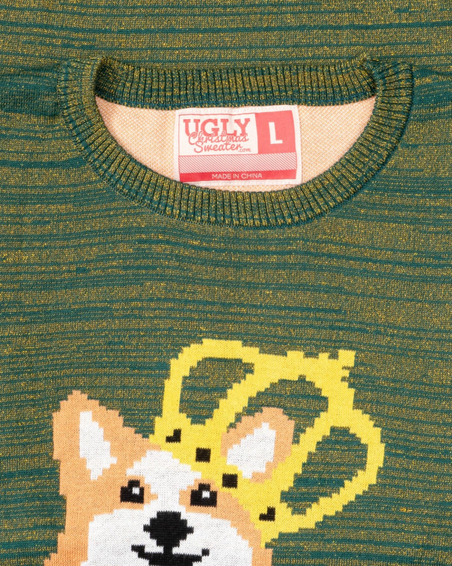 Queen Corgi Dog Lovers Ugly Christmas Sweater