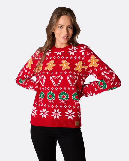 Women's Red Family Christmas Sweater