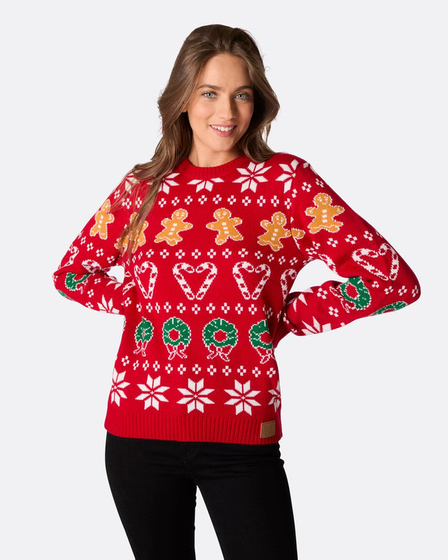 Women's Red Family Christmas Sweater