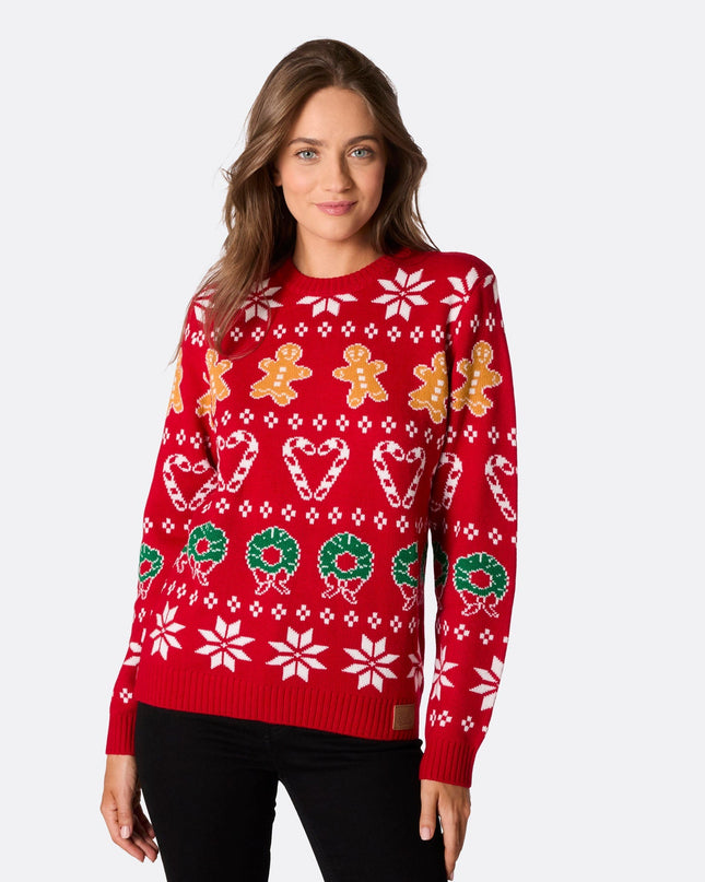 Women's Red Family Christmas Sweater