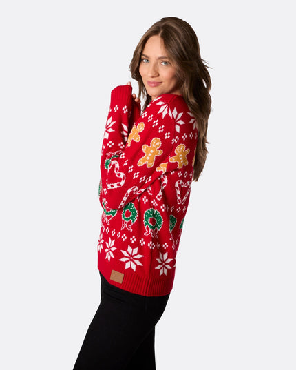 Women's Red Family Christmas Sweater
