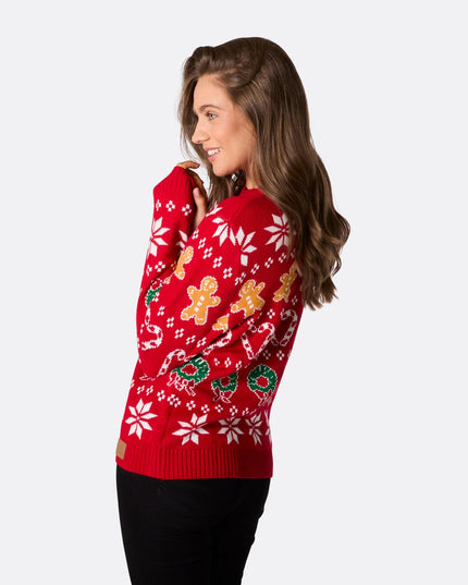 Women's Red Family Christmas Sweater
