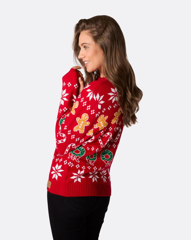 Women's Red Family Christmas Sweater