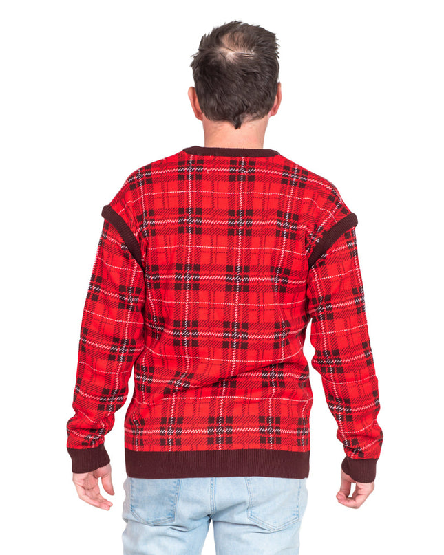 Removable Sleeves Reindeer Antlers Ugly Sweater Vest