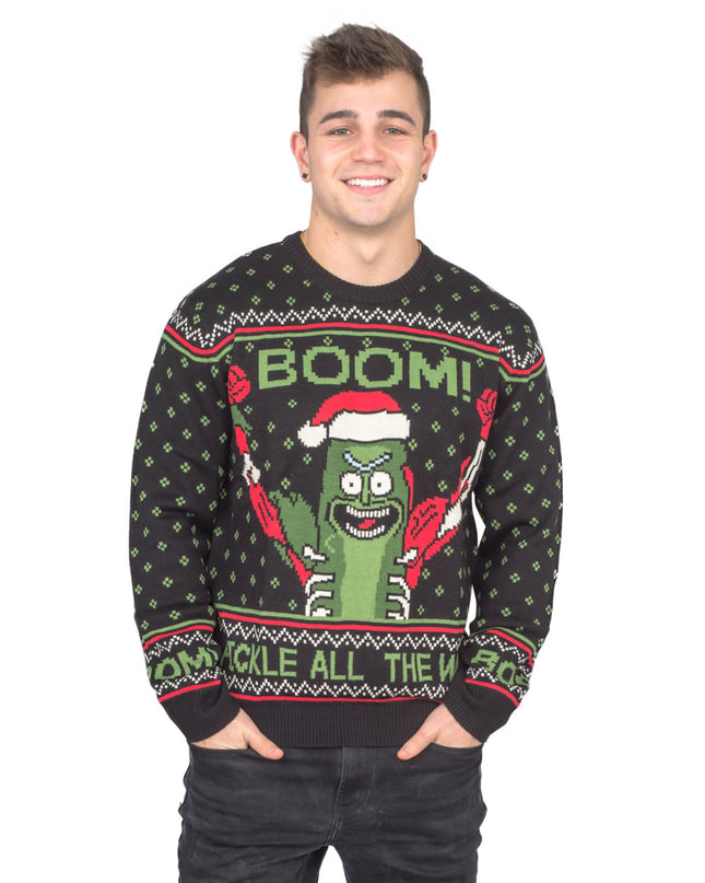 Rick and Morty PickleRick Light-Up Ugly Christmas Sweater